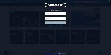 siriusxm login online